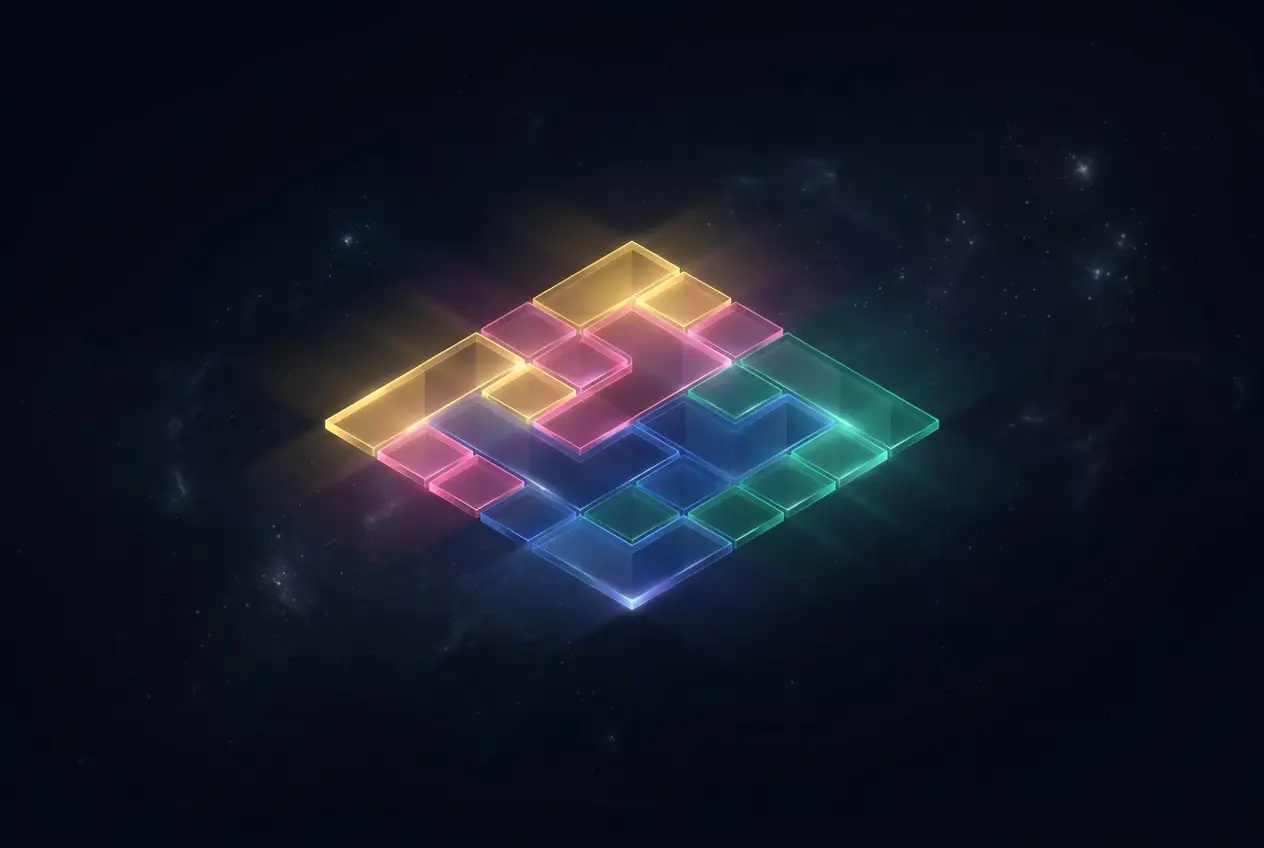 Glowing puzzle blocks